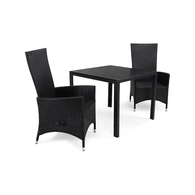 Matgrupp Comfort Garden Tunis Matgrupp Utomhus 90 med 2 Jenny Ställbar Fåtölj
