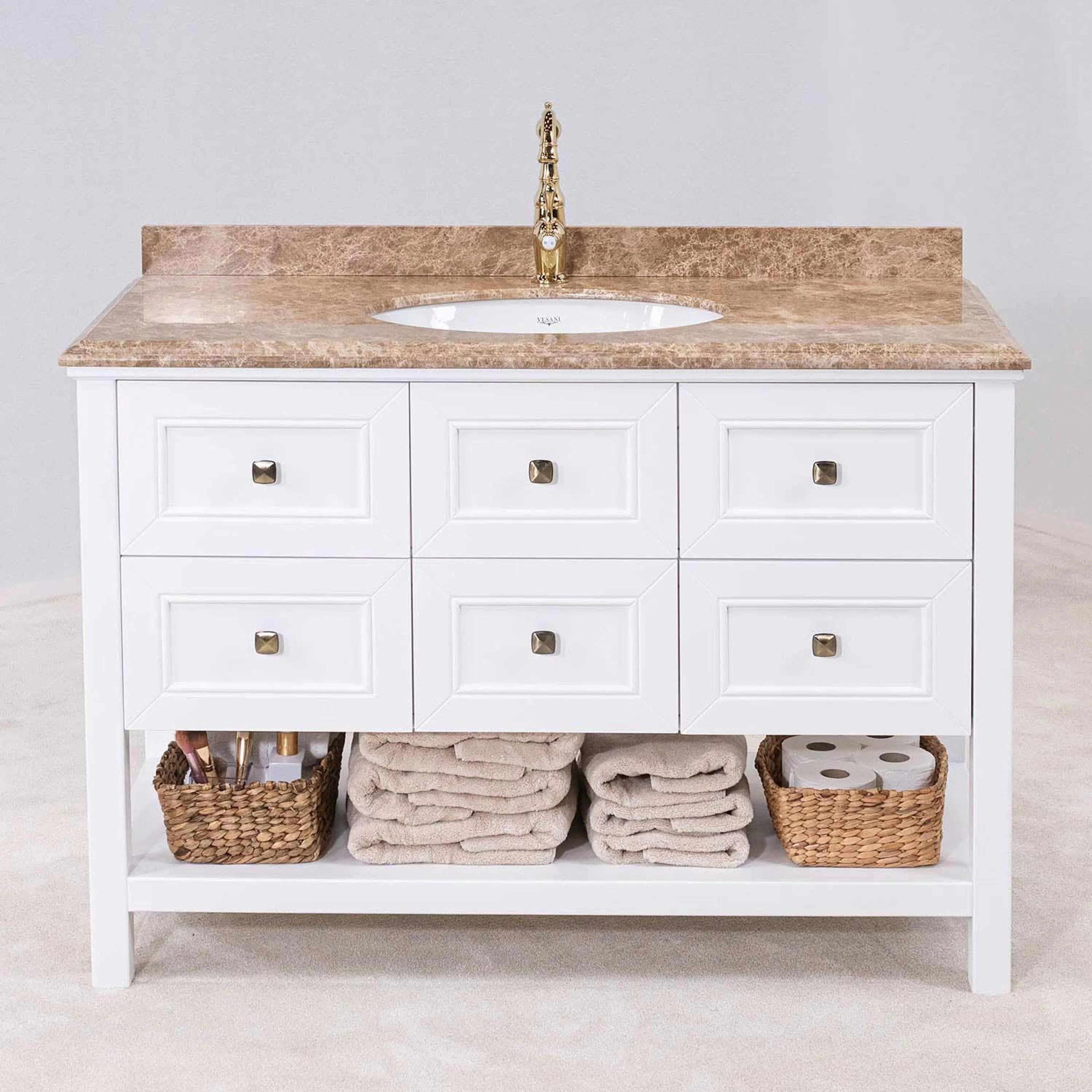 Tvättställsskåp Vesani Utah Beige Marmor