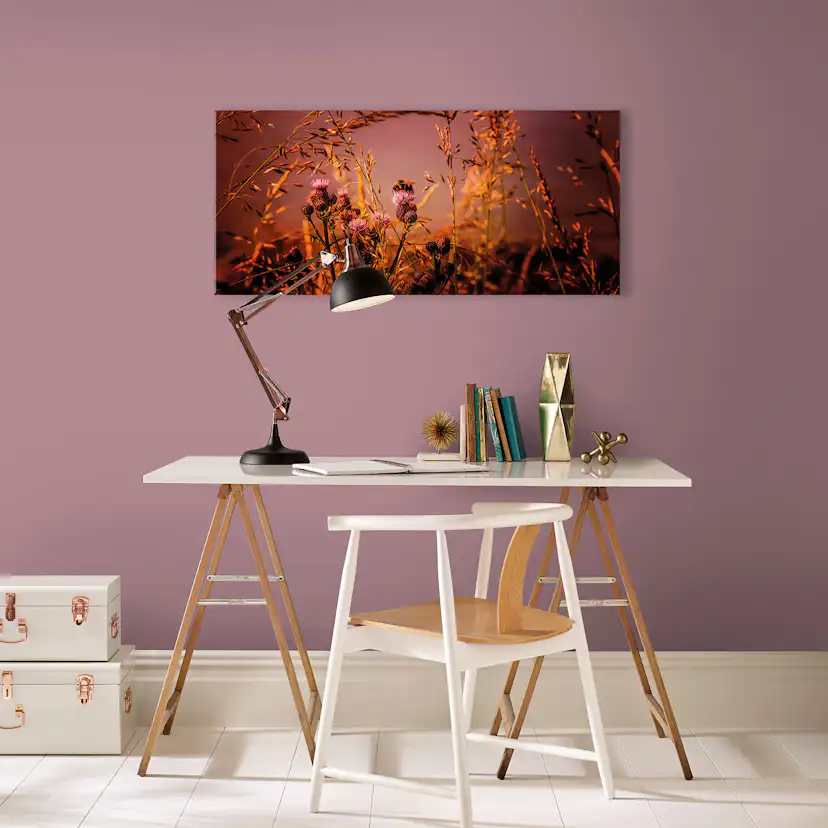 Tavla Art for the Home Flowers and a Bee 40x100