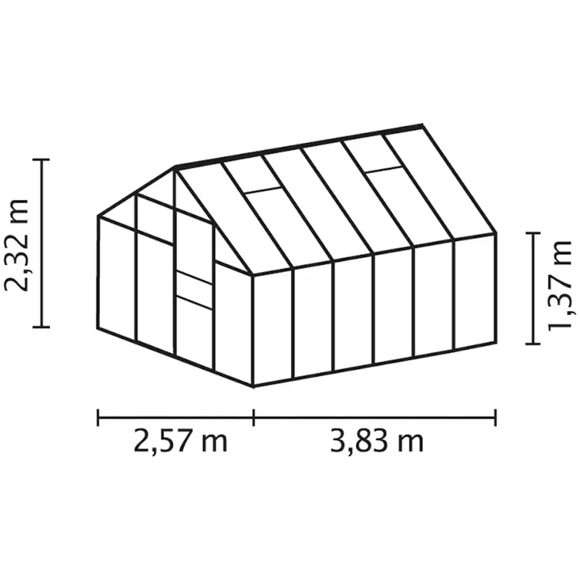 VITAVIA MERKUR 9900 SVART 3MM HÄRDAT GLAS M/SOCKEL Svart, Härdat Glas/Polykarbonat