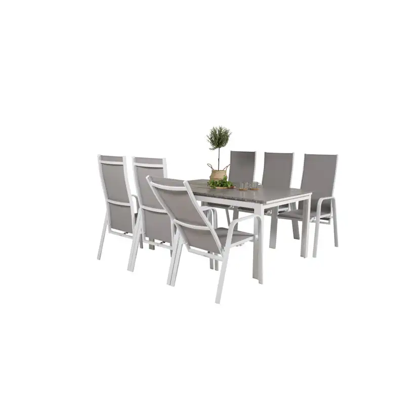 Matgrupp Venture Home Lova 160/240 med 6 Copacabana Stolar