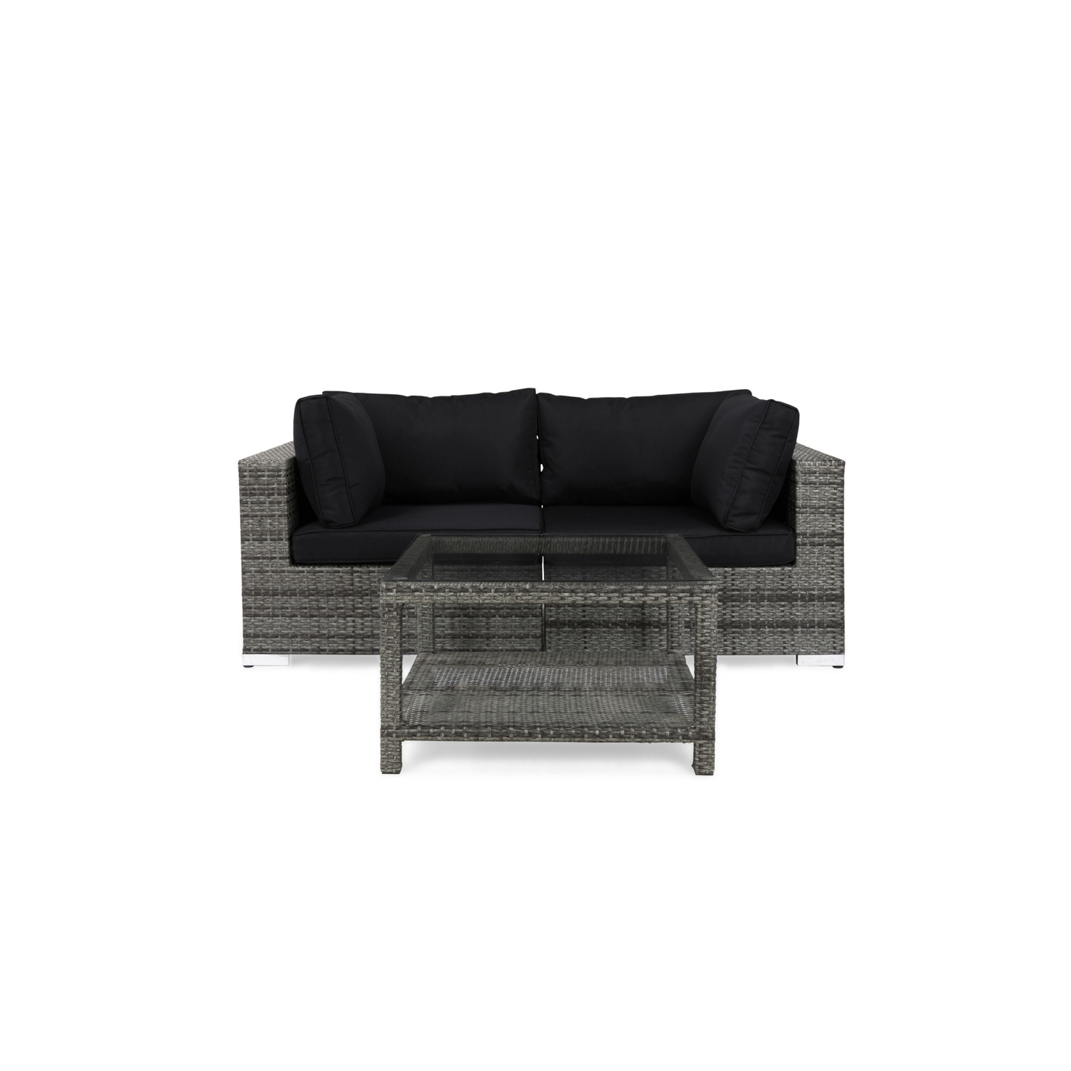 Bahamas Loungegrupp 2-sits Bord 75x75 Grå
