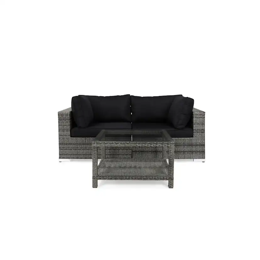 Bahamas Loungegrupp 2-sits Bord 75x75 Grå