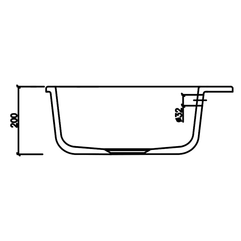 Diskho Lavabo Mera 57 575 mm Vit/Mässing Vit/Mässing