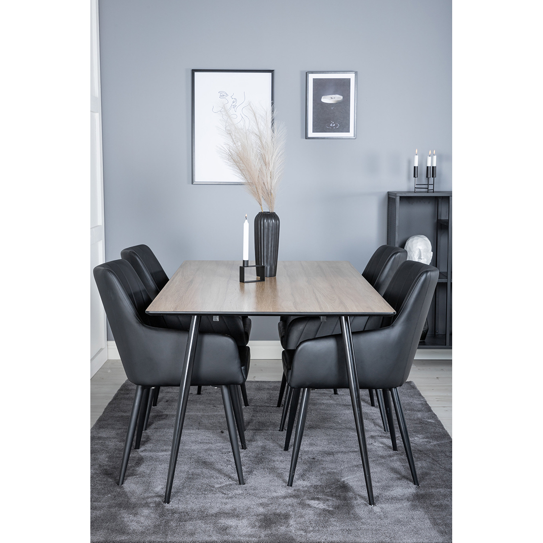 Matgrupp Venture Home Silar Ø120 cm med 4st Comfort Matstolar