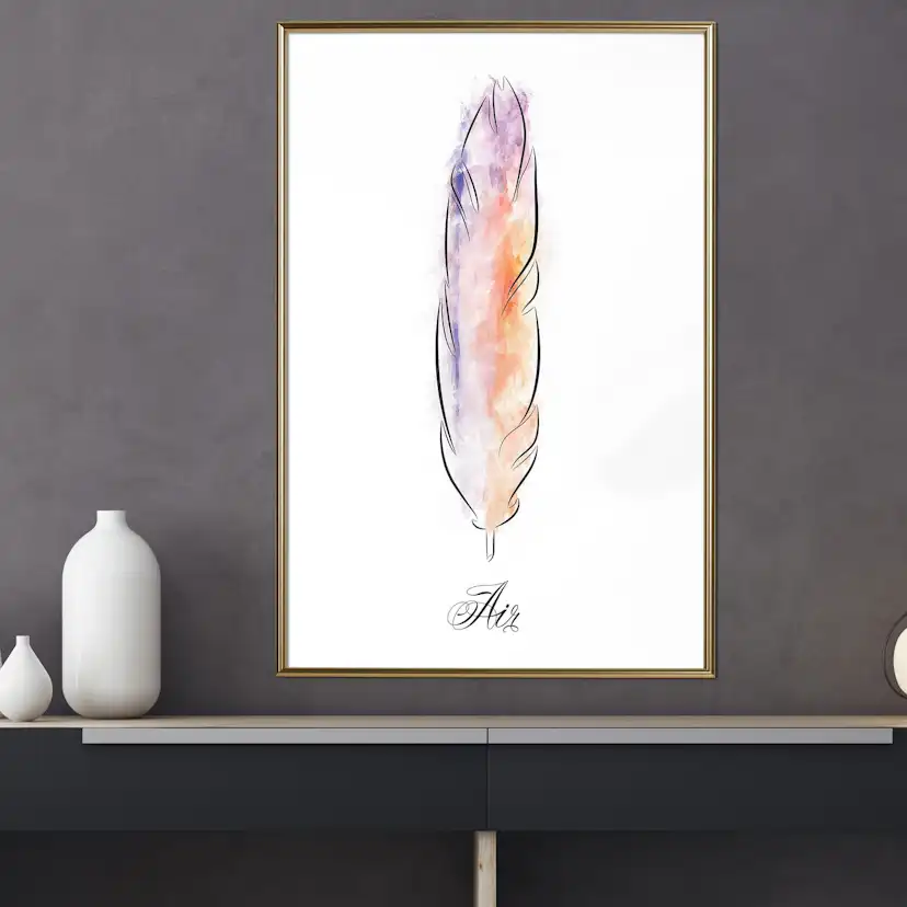 Poster Artgeist Affisch Colourful Feather