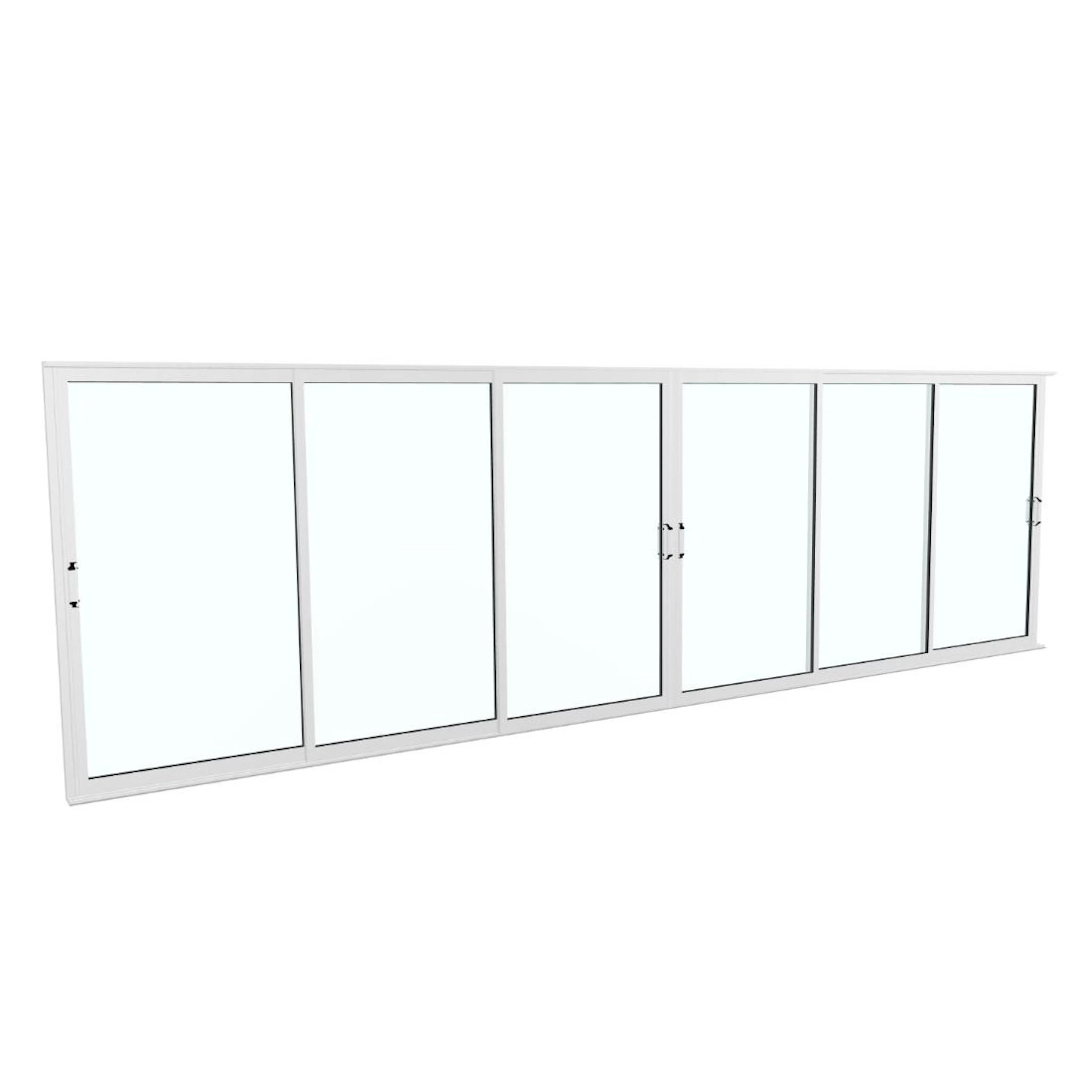 Landskap Skjutdörrsparti Robust B6549mm x H2000 - Vit Året r B6549 x H2000 mm - Vit RAL 9010
