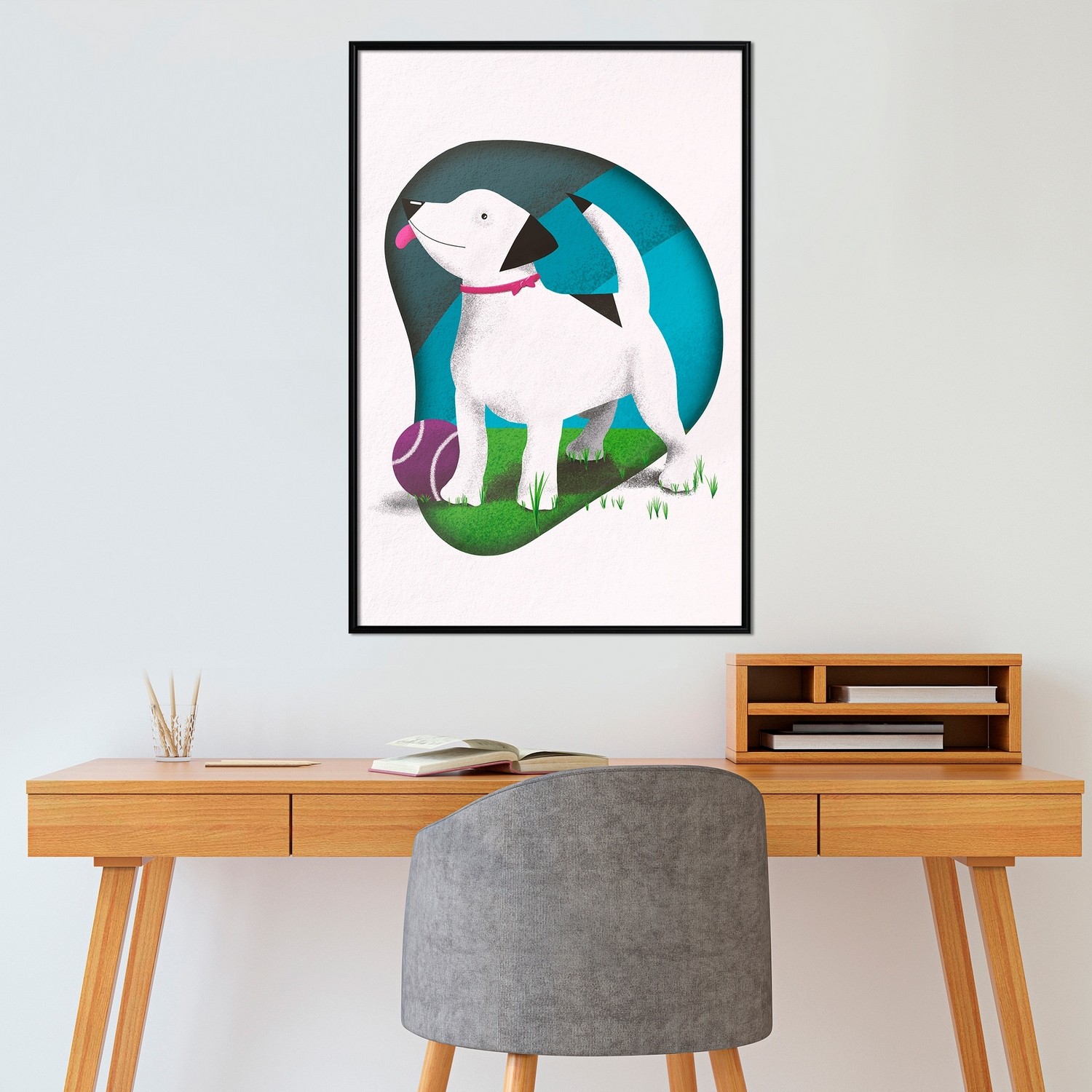 Poster Artgeist Affisch Dog and Ball