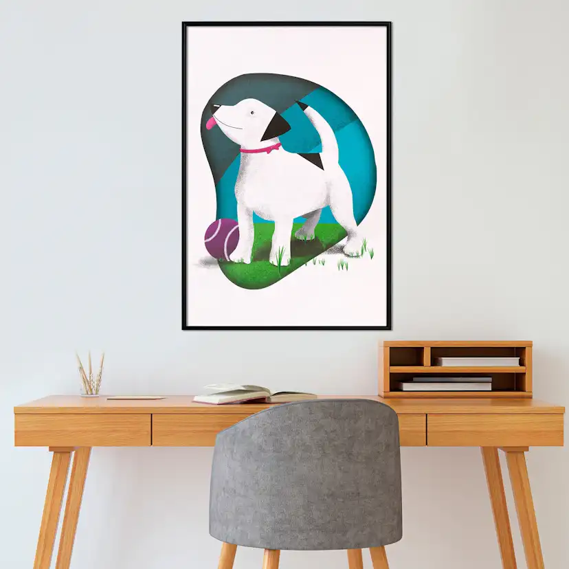 Poster Artgeist Affisch Dog and Ball