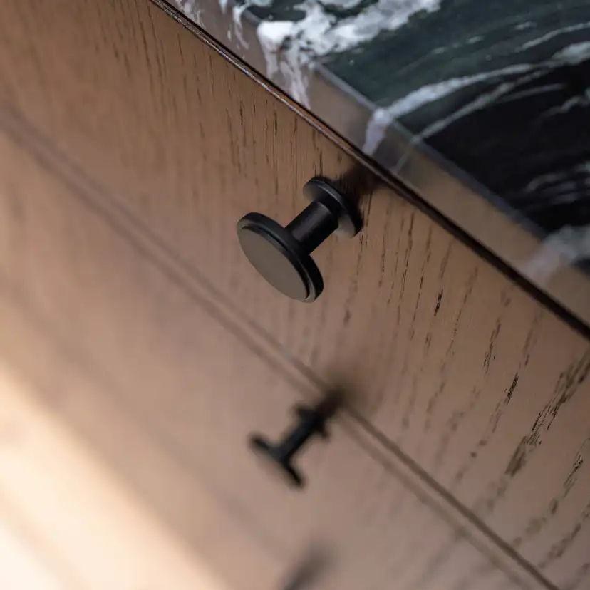 Knopp Uno Ø30 mm mattsvart Svart