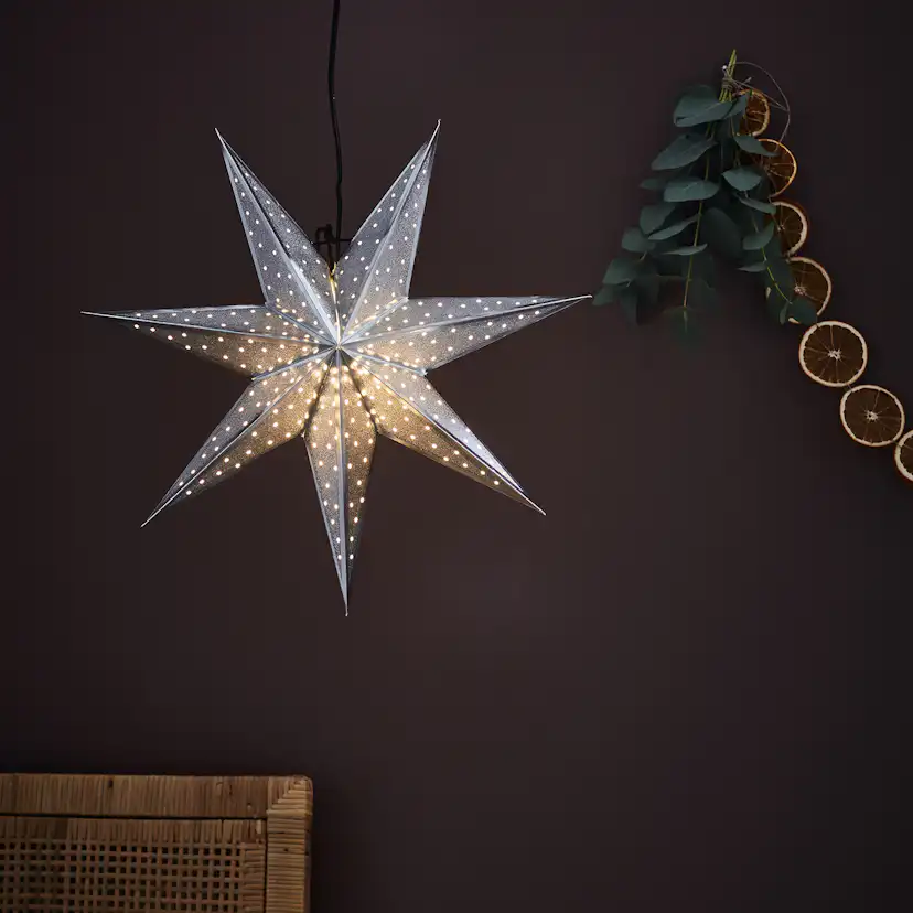 Adventsstjärna Markslöjd Glitter 45 cm Hängande