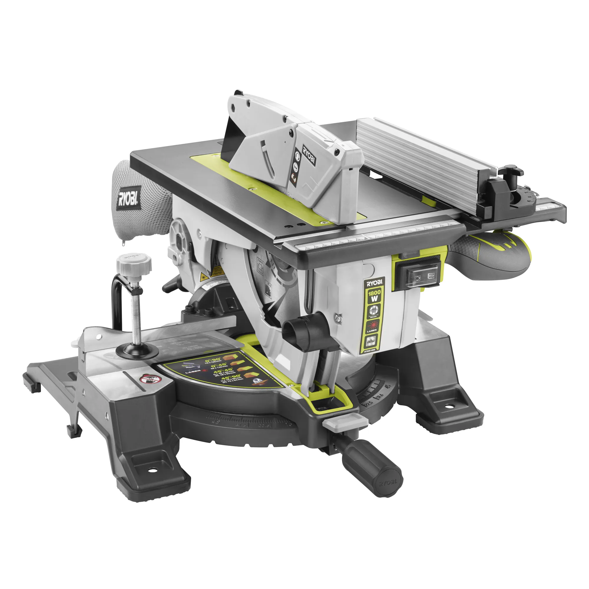 Kombinationssåg RYOBI RTMS1800-G 1800W 4800rpm El & Sladd