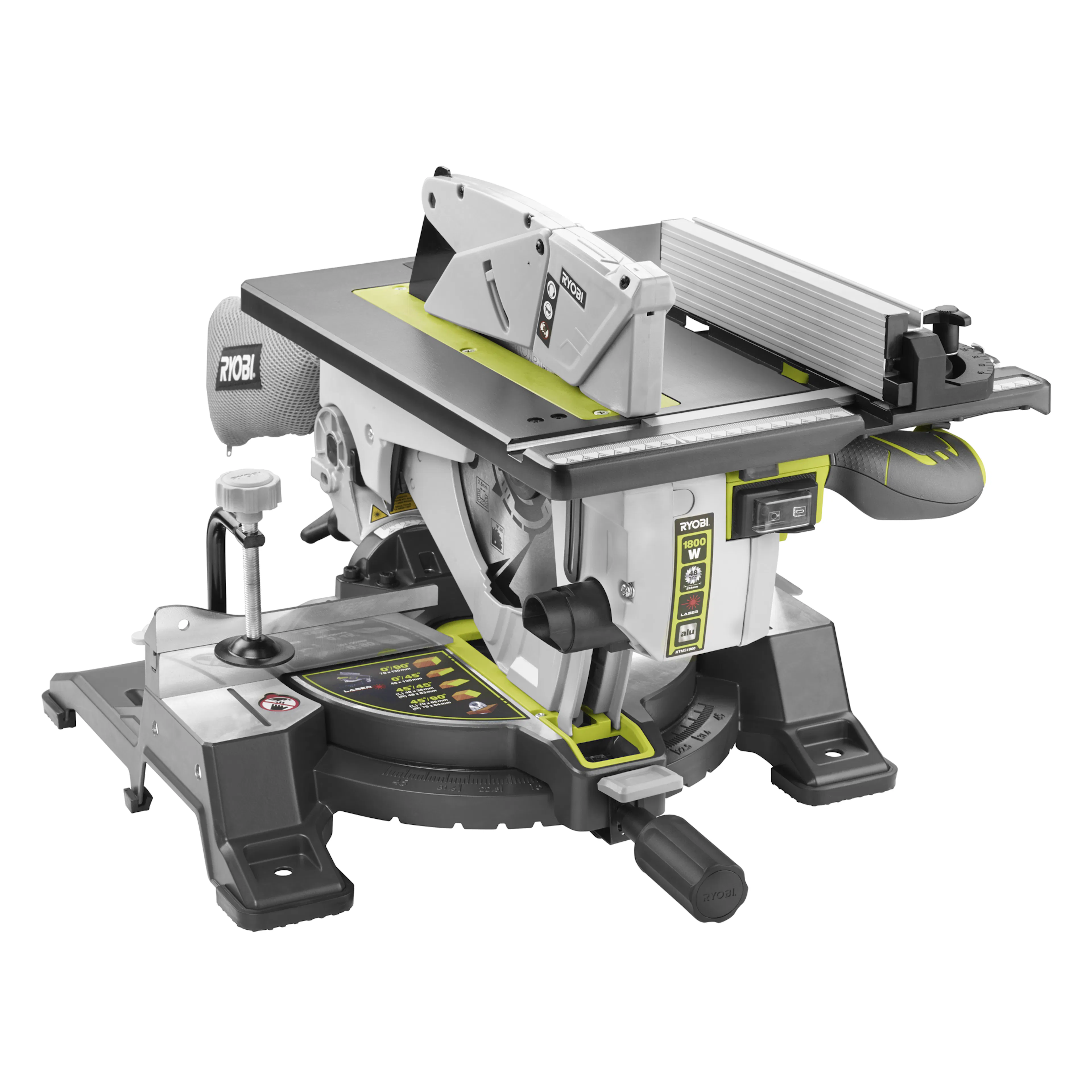Kombinationssåg RYOBI RTMS1800-G 1800W 4800rpm El & Sladd