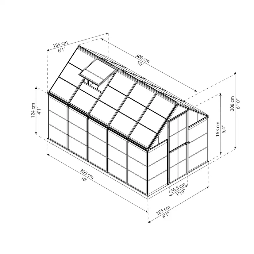 Canopia Serenity-växthuset 5.7 m² Grå Grå
