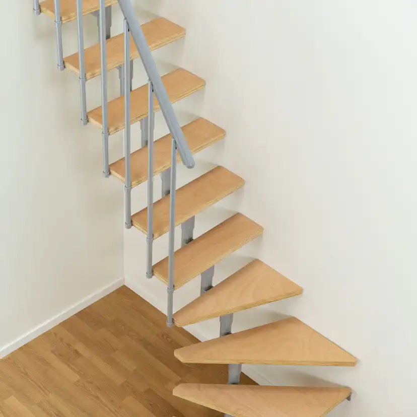 DALLAS Spartrappa Onebox 1/4 svängd pearl grey Grå