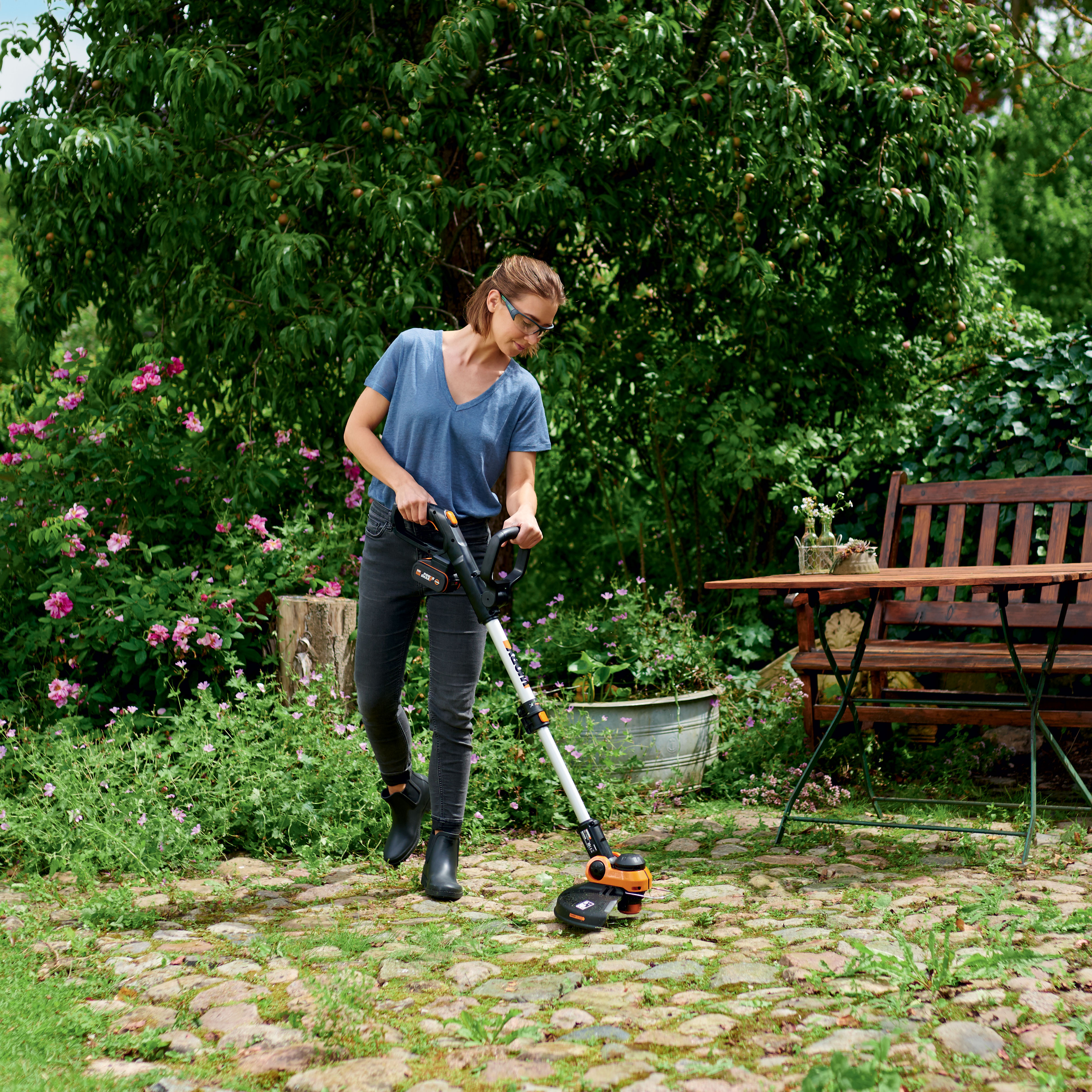 Grästrimmer Worx WG163E utan Batteri