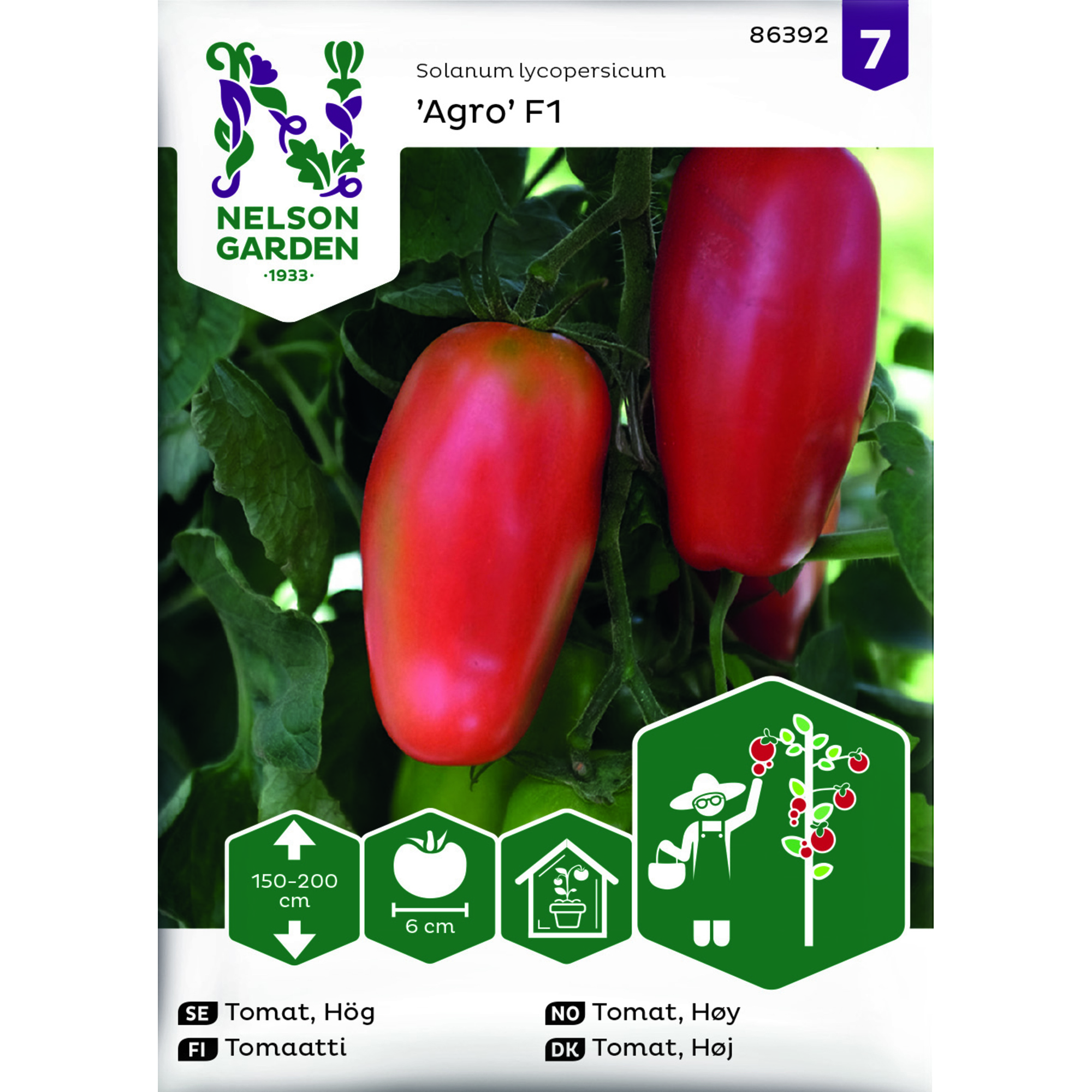 Frö Nelson Garden Tomat Hög Agro F1