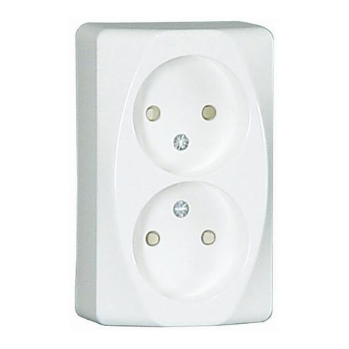 Vägguttag Malmbergs Inex Utanpåliggande 2-Vägs utan Jord