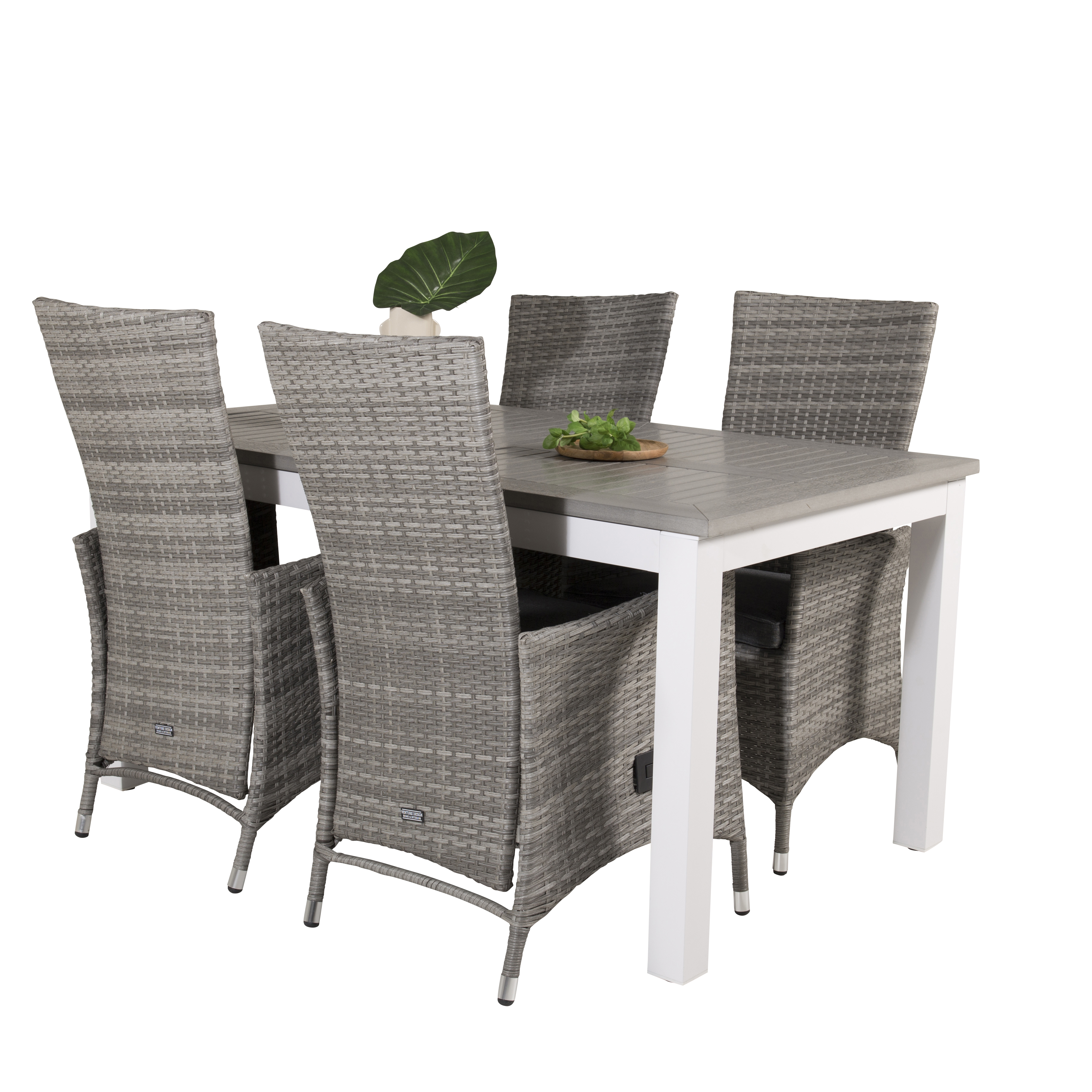 Matgrupp Venture Home Aleyna 160/240 med 4 Pishi Matstolar