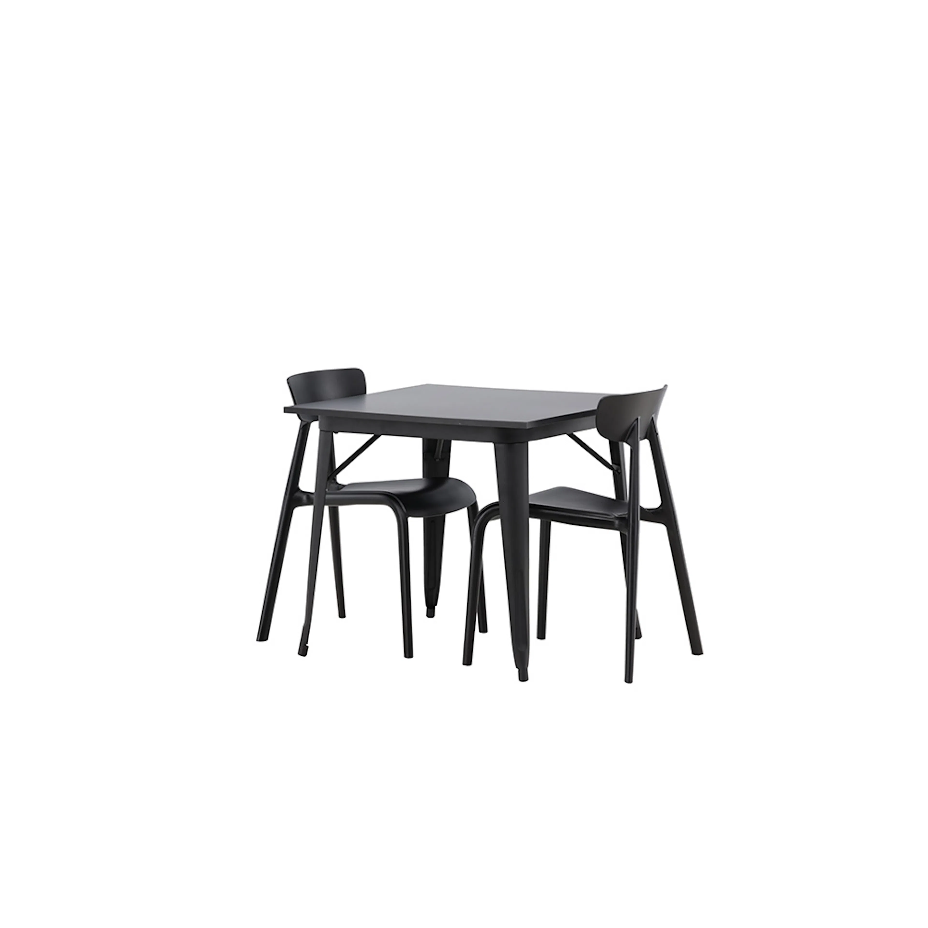 Tempe Dining Table - Black / Black MDF +Ursholmen Dining Cha Svart