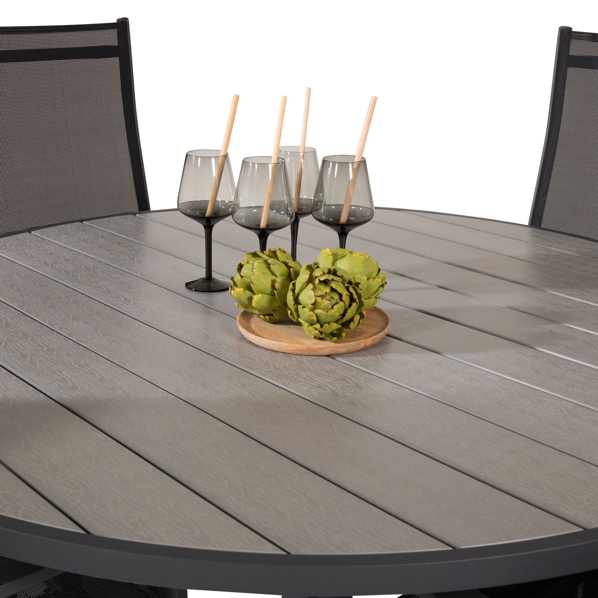 Matgrupp Utomhus Venture Home Pincy Ø140 med 4 Copacabana Trädgårdsstolar