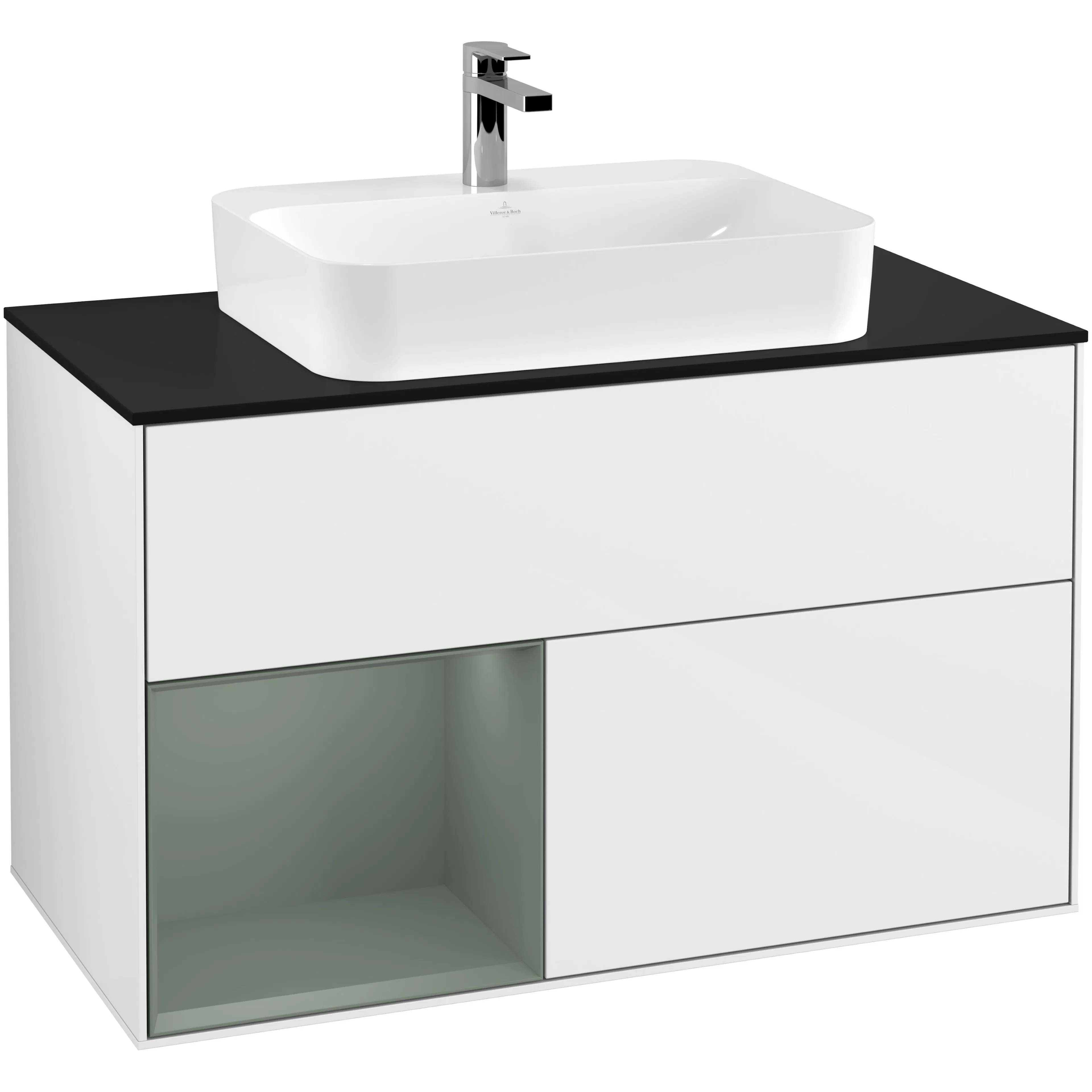 Tvättställsskåp Villeroy & Boch Finion med 2 Lådor Hylla och Bänkskiva för Ytmonterat Tvättställ
