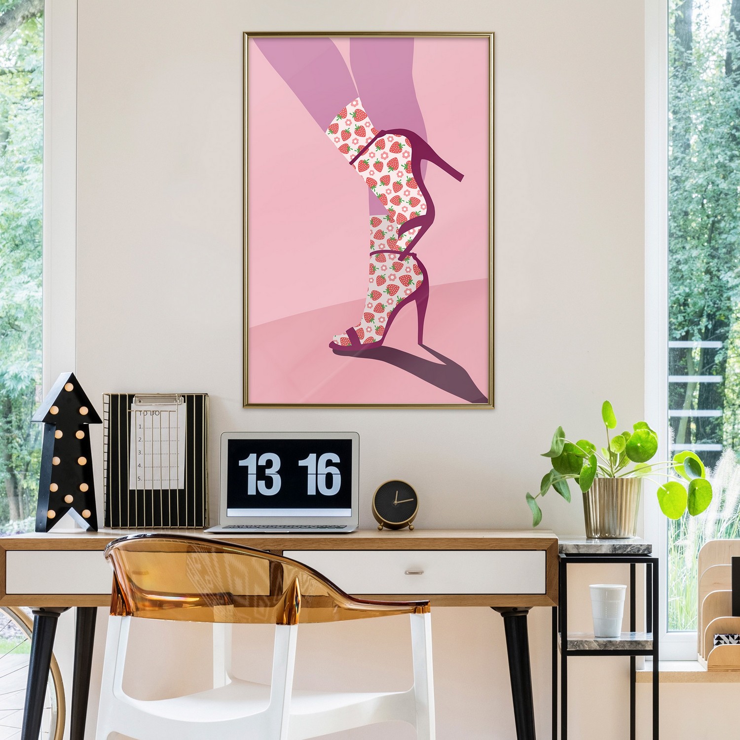 Poster Artgeist Affisch Strawberry Socks