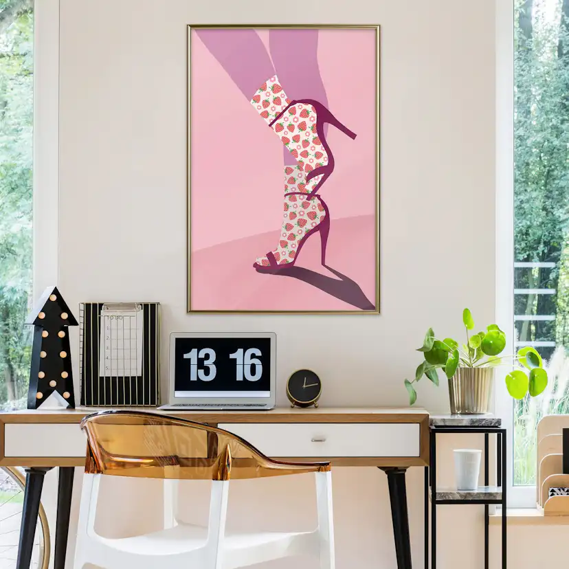 Poster Artgeist Affisch Strawberry Socks
