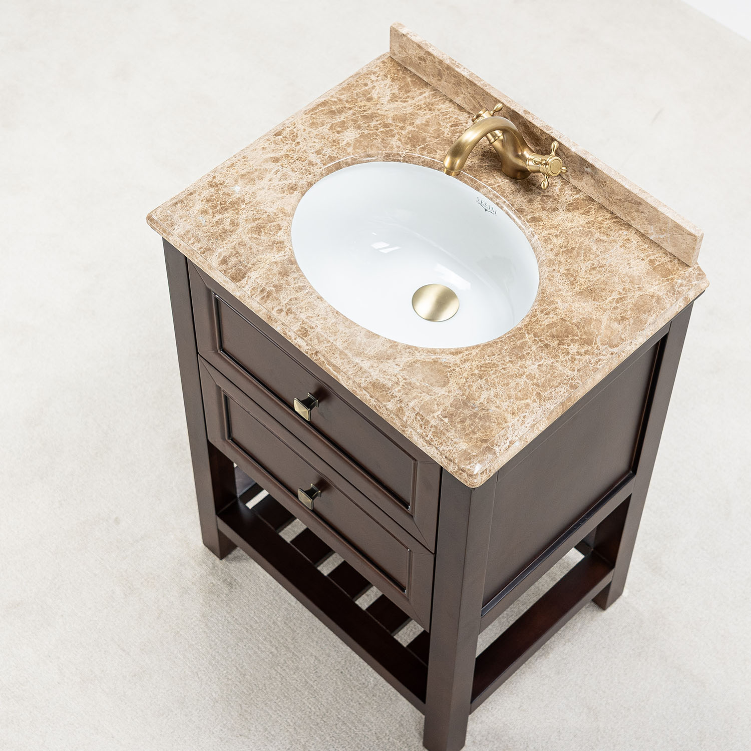 Tvättställsskåp Vesani Utah Beige Marmor
