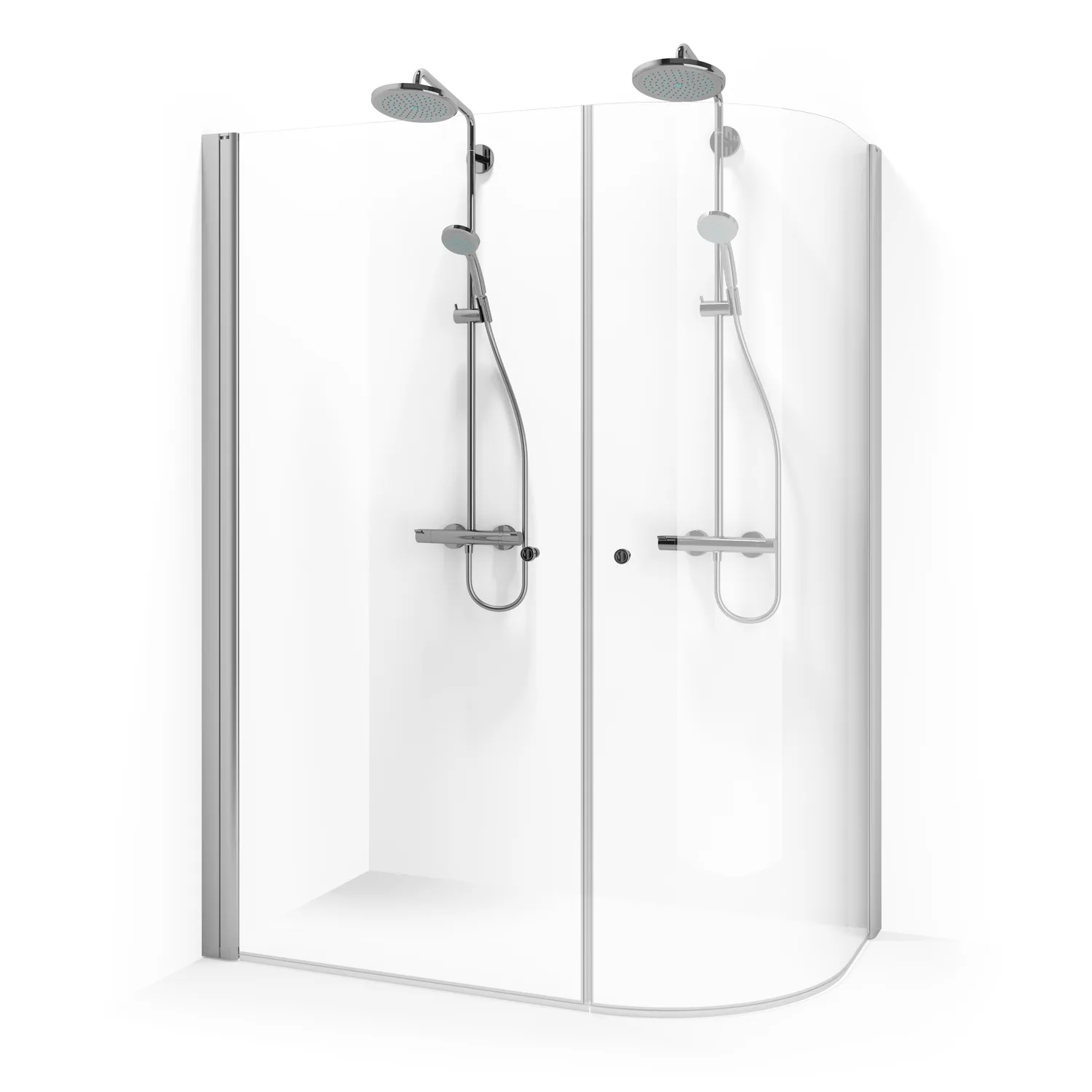Spirit J 80x147 Bl Kl 800x1470x1970 mm, Krom, Klarglas