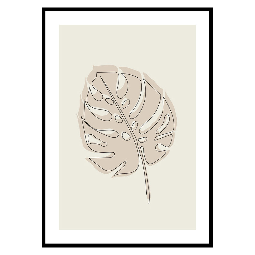 Poster Gallerix Cutout Monstera Sand