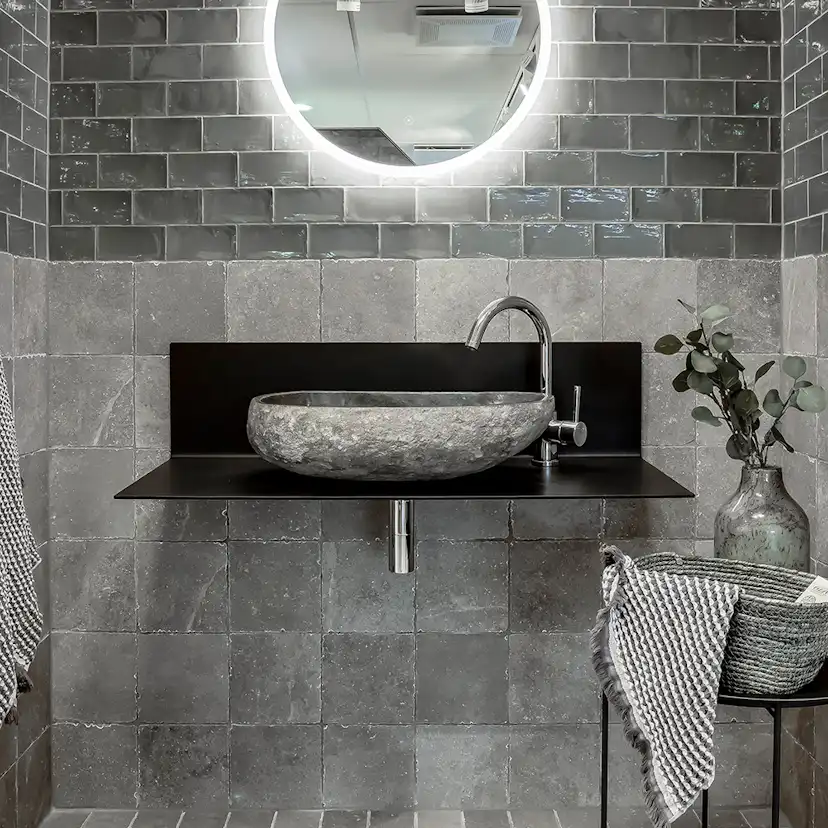 Klinker Konradssons Lava Tumbled Grigio Grå 20x20 cm