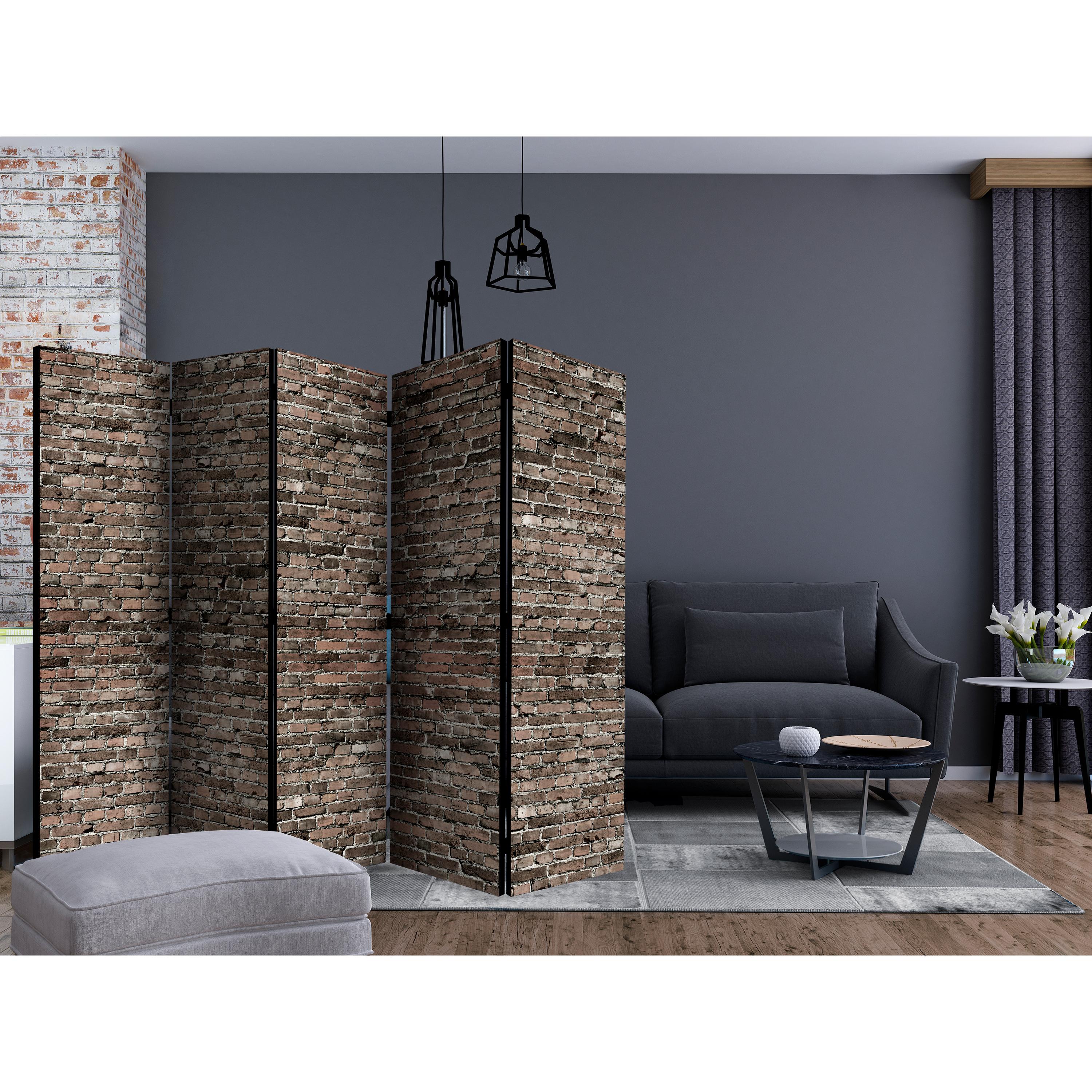 Rumsavdelare Skärmvägg Arkiio Old Brick II 225x172 cm