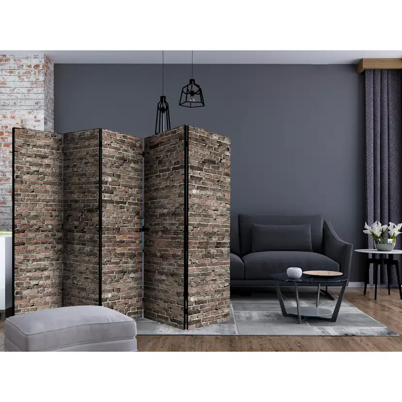 Rumsavdelare Skärmvägg Arkiio Old Brick II 225x172 cm
