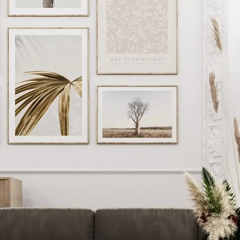 Poster Gallerix Golden Palm Leaves