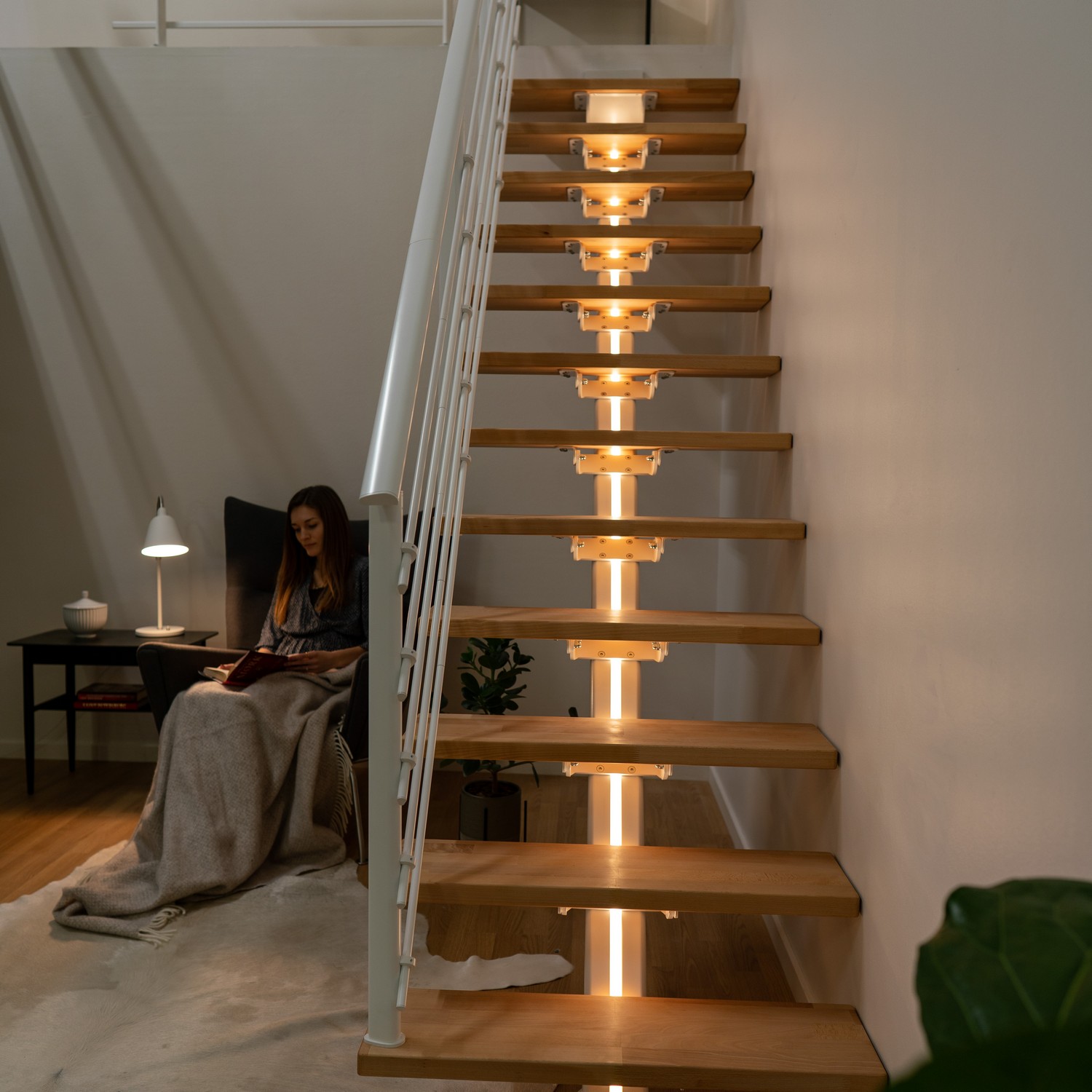 SYDNEY bok oljad rak vit PURE 12S 75W Vit, Bredd: 750 mm, Max Takhöjd: 2920 mm