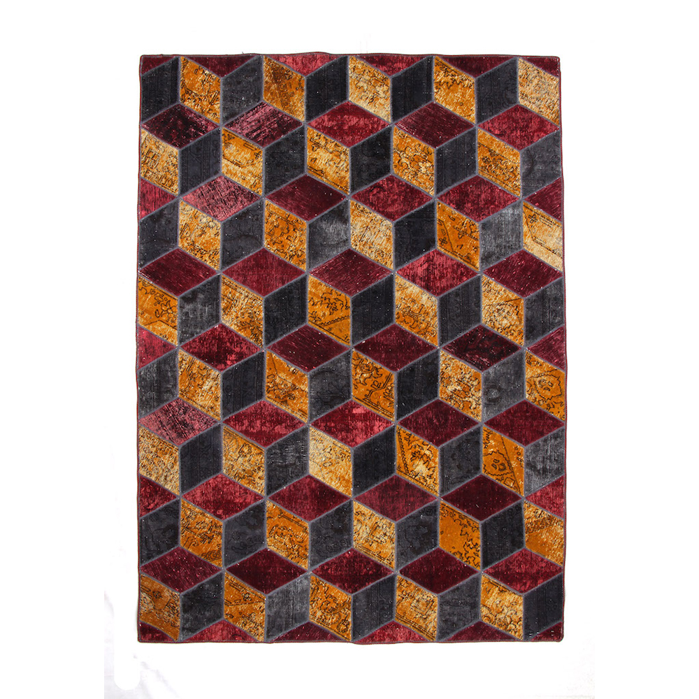 Persisk Patchworkmatta D-sign Handknuten 750755