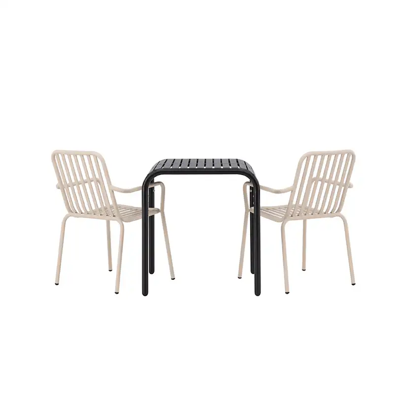 Cafégrupp Venture Home Borneo Bord med 2 Peking Stolar