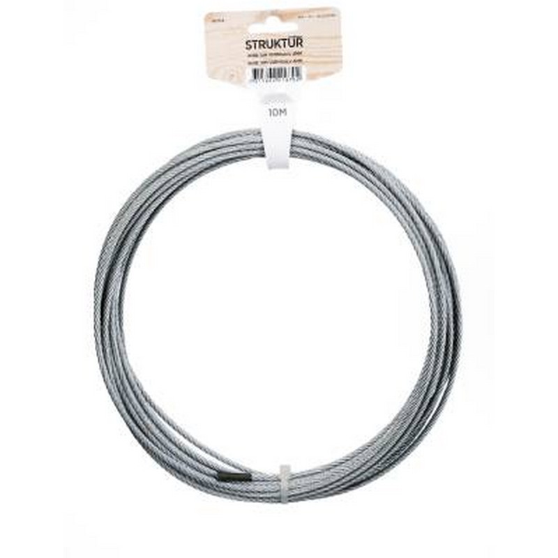 WIRE FZ 10M Ø4MM Elförzinkad, D: 4 mm, L: 10 m
