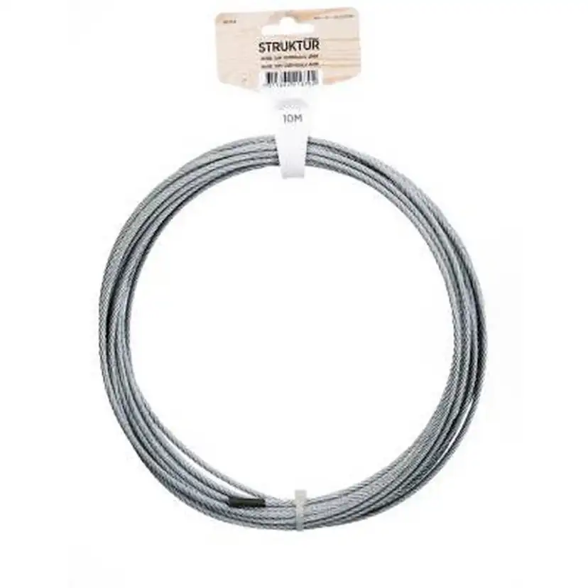 WIRE FZ 10M Ø4MM Elförzinkad, D: 4 mm, L: 10 m