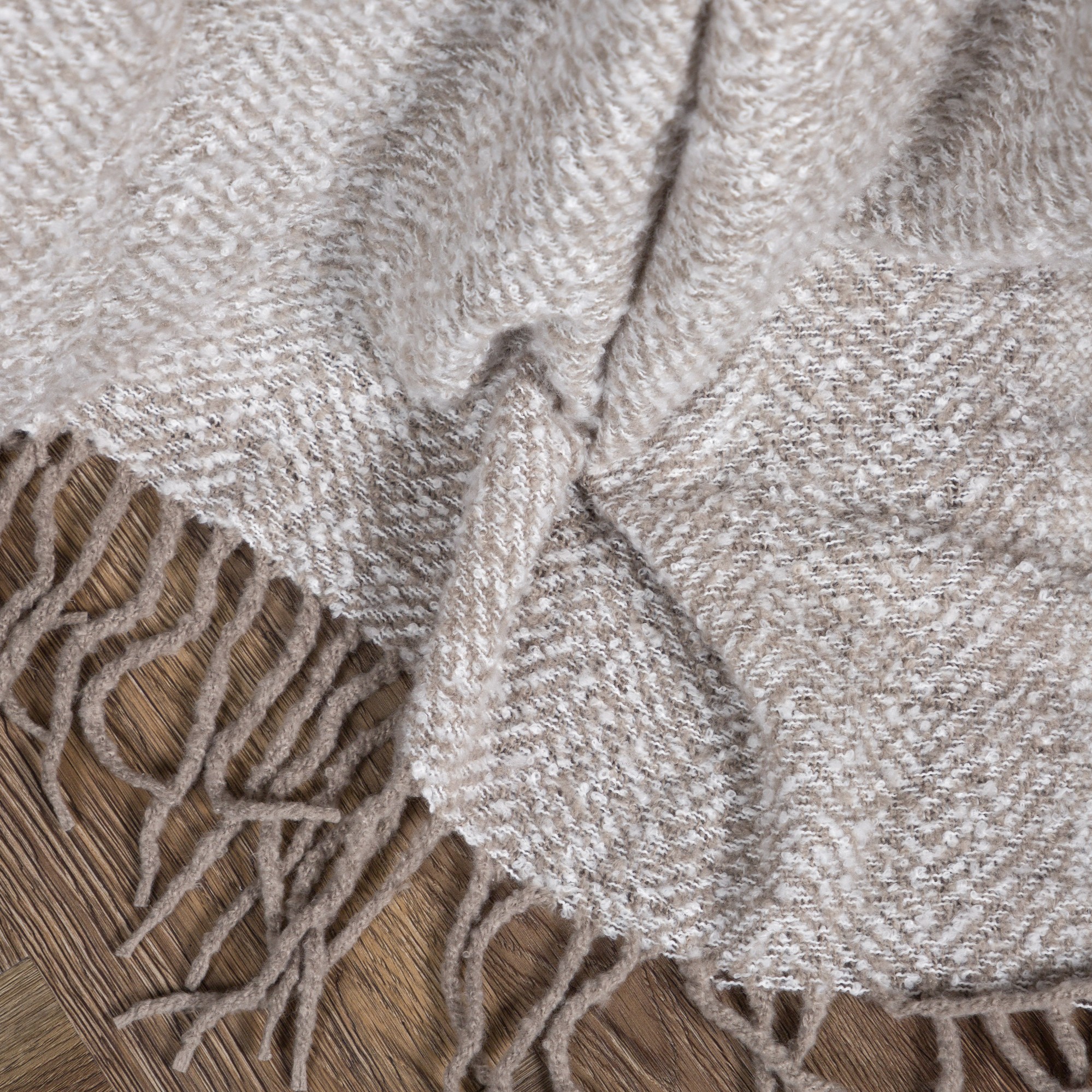Toby Throw Polyester - Grey / White - 130*170 Grå/Vit