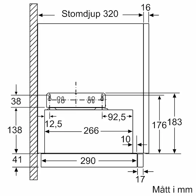 Underbyggnadsfläkt Siemens LI64MC521 iQ100 60 cm