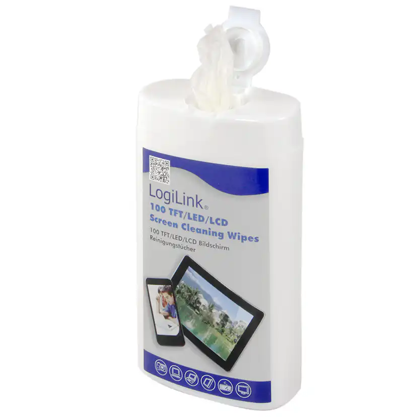 Våtservetter LogiLink LCD/LED 100-p S