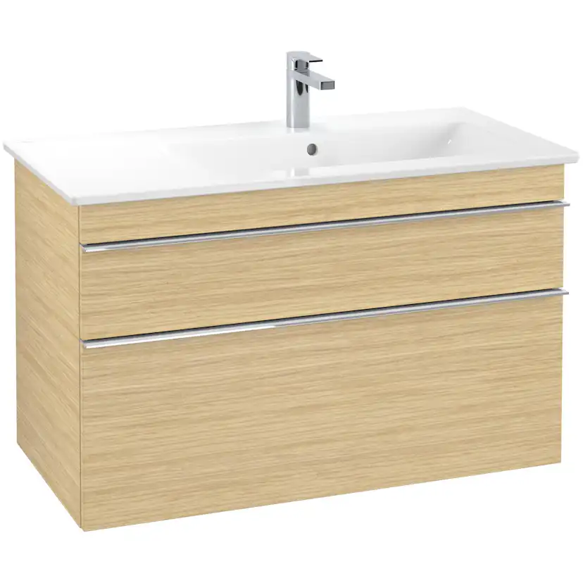 Tvättställsskåp Villeroy & Boch Venticello 95 cm med 2 Lådor för Ocentrerat Skåpstvättställ