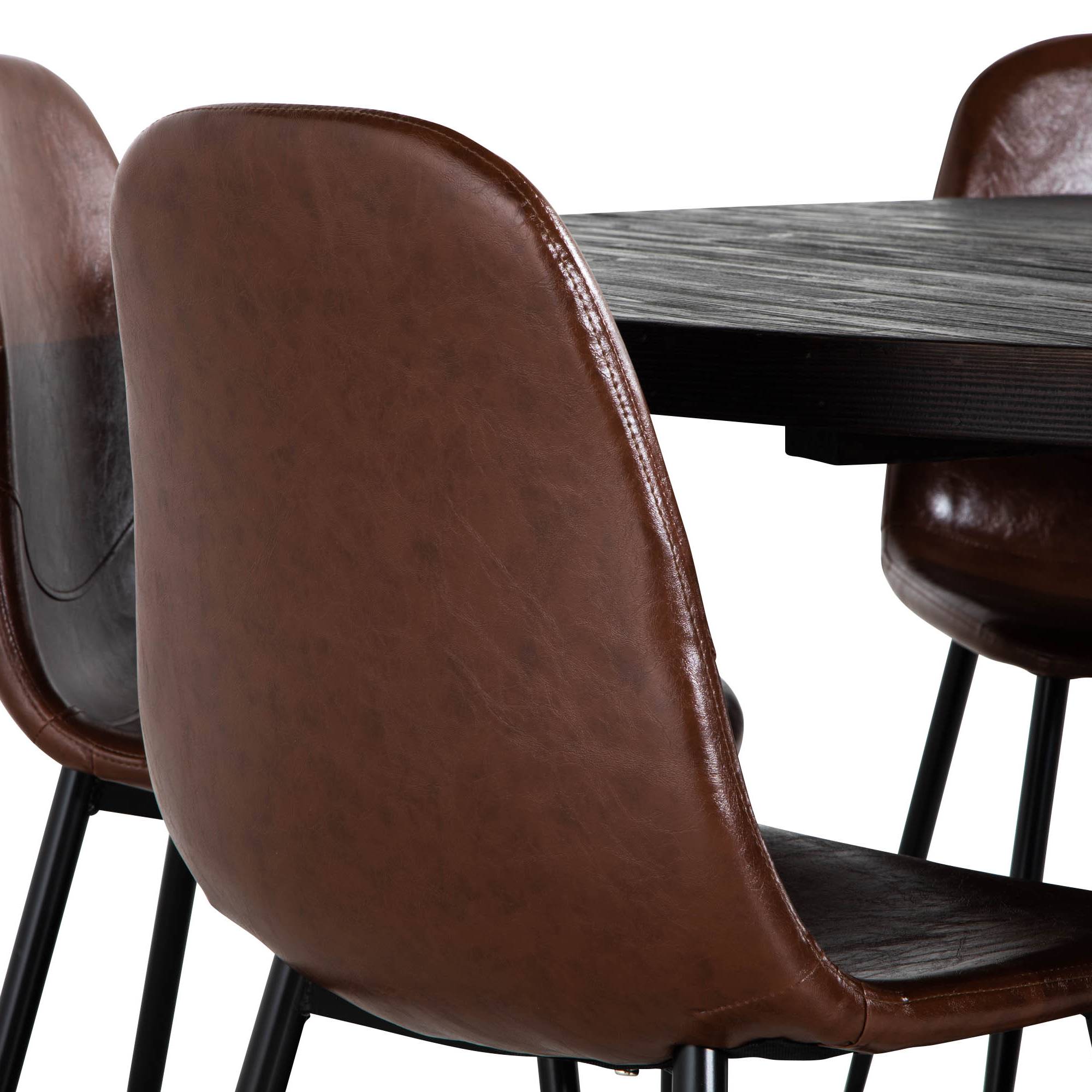 Matgrupp Bloomington Dijon Runt Matbord 150 cm med 6 Nibe Matstol