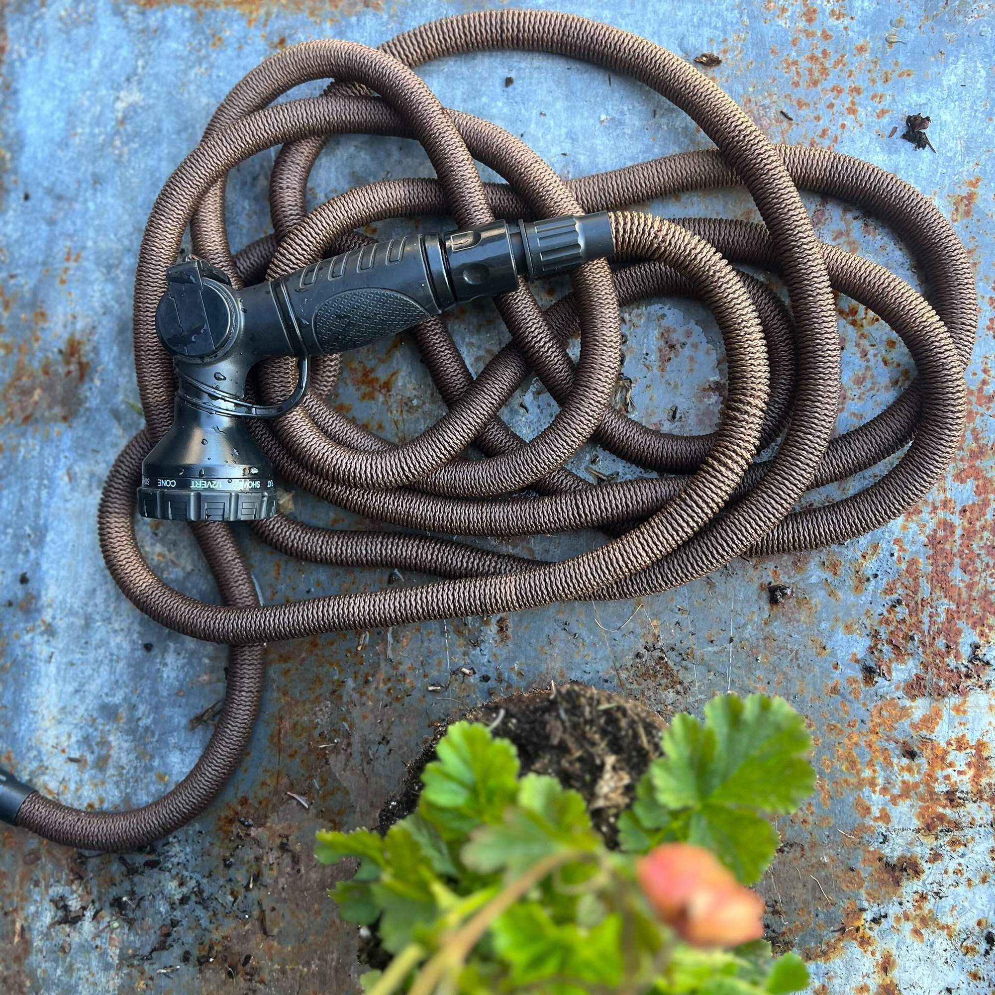 Trädgårdsslang By Benson Deluxe Set Mörk Sand 25 m