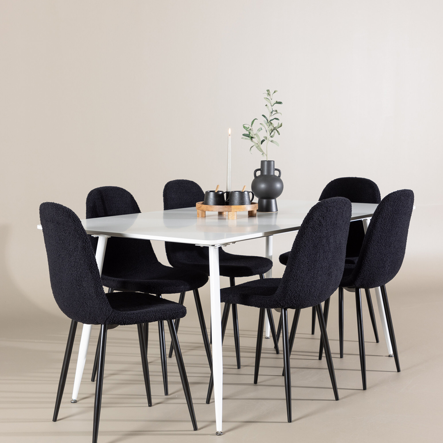 Matgrupp Venture Home Silar 180 med 6 st Polar Stolar Teddy