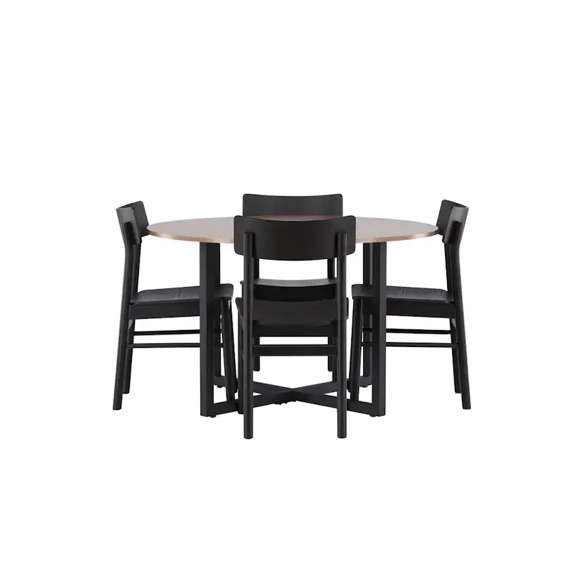 Matgrupp Venture Home Durango Ø120 cm med 4st Montros Matstolar