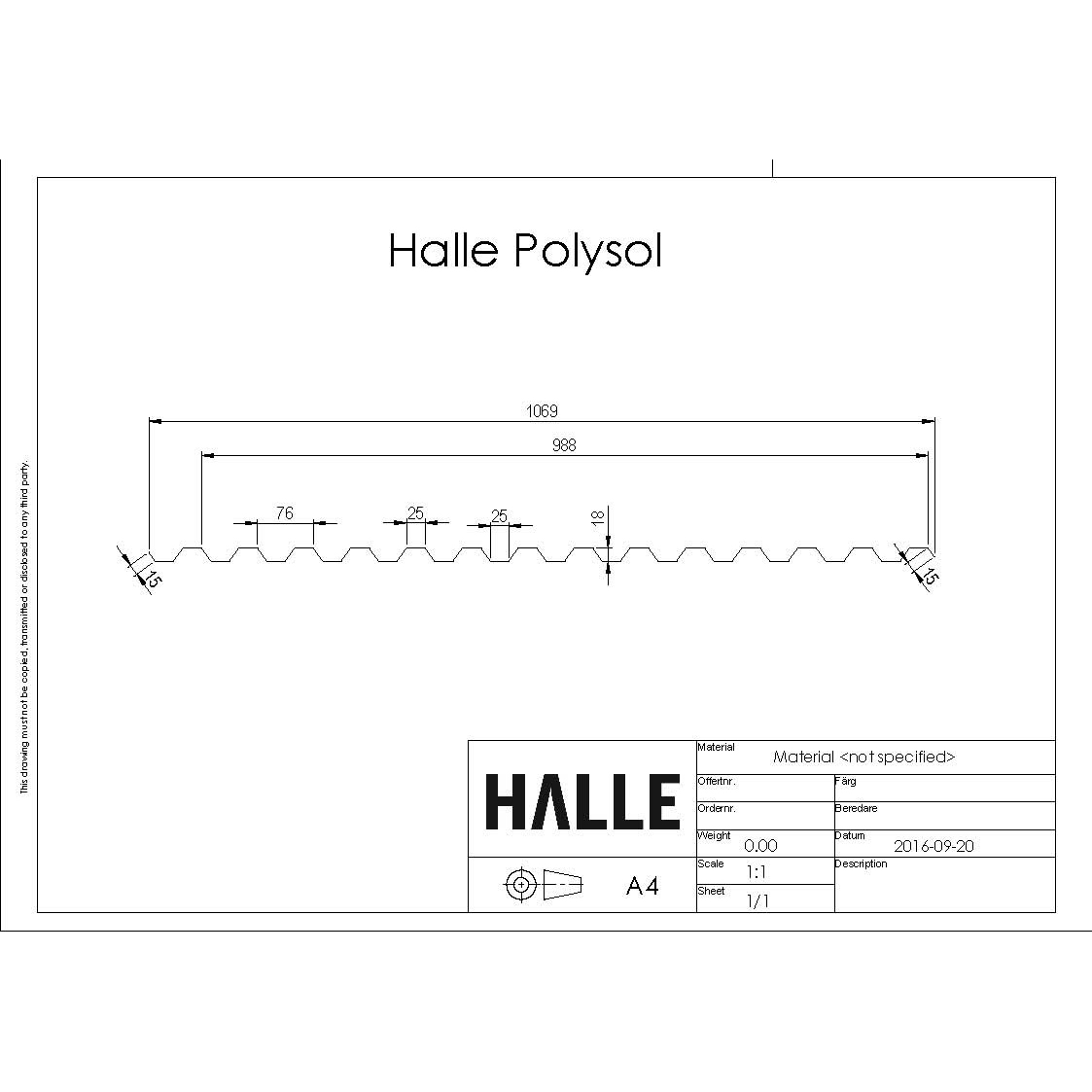 Plasttak Halle Polysol Komplett Tak Klar