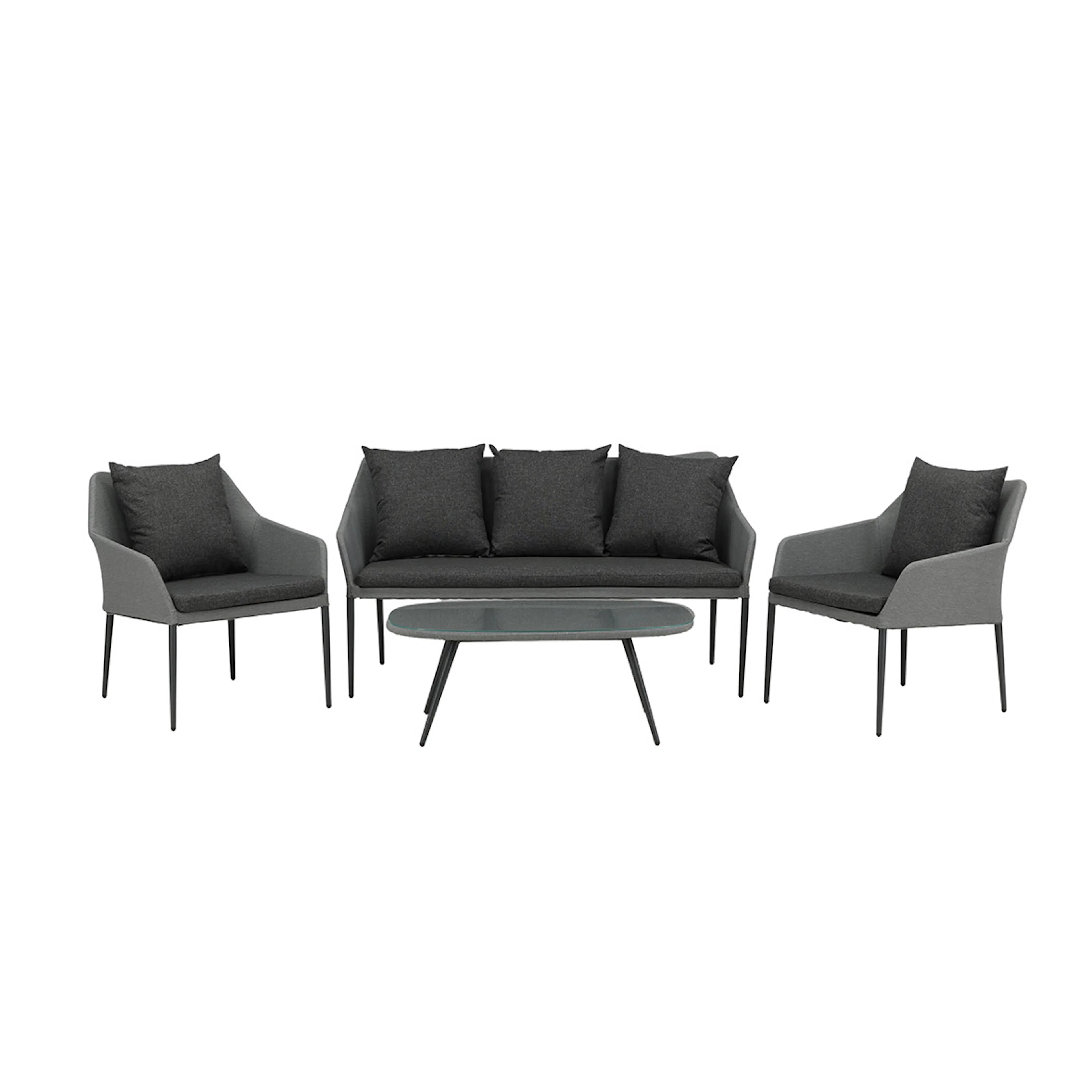Spoga, Sofa Set, Black, Grey Svart